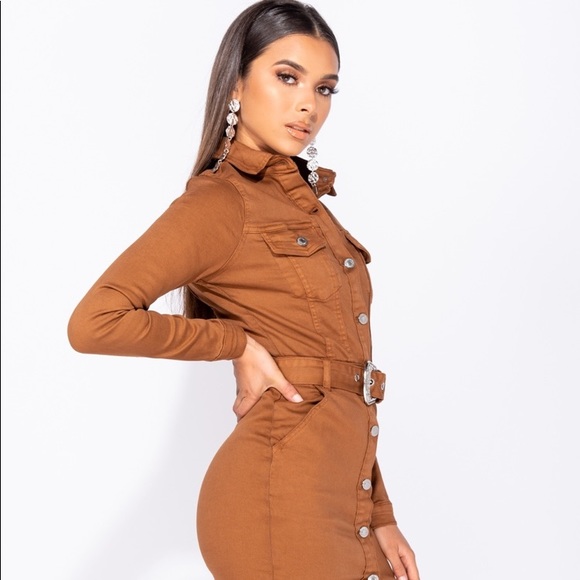 SOLD OUT♡ 𓀬DENIM Bᴜᴄᴋʟᴇᴅ Wᴇsᴛᴇʀɴ Dʀᴇss - Picture 4 of 6